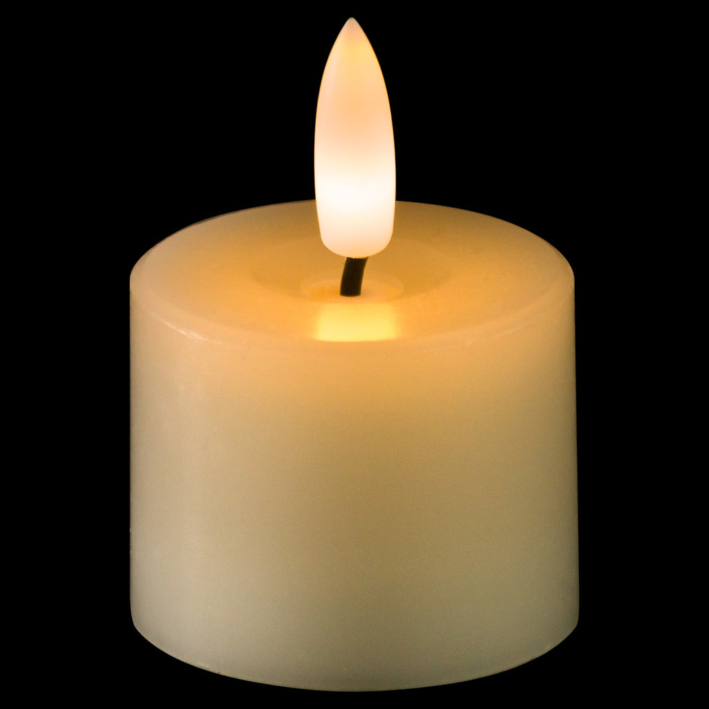 Luxe Collection Set Of 6 Natural Glow Led Tealight Candles 4 cm each