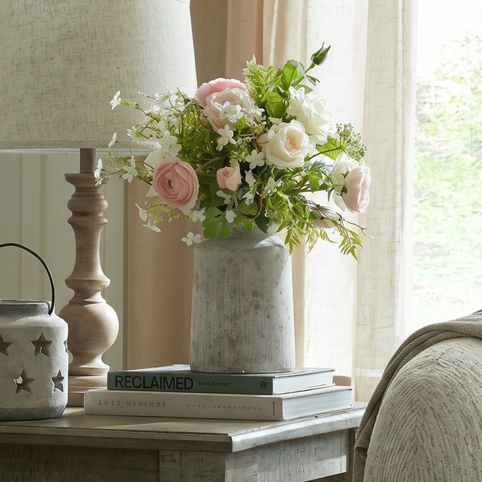 Bloomville Urn Stone Vase 31 cm