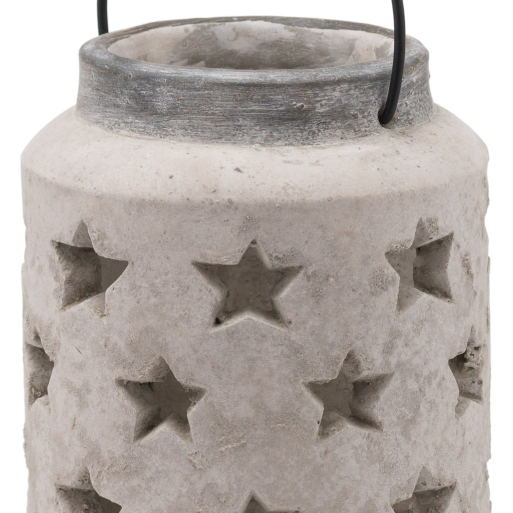 Bloomville Large Stone Star Lantern 23 cm