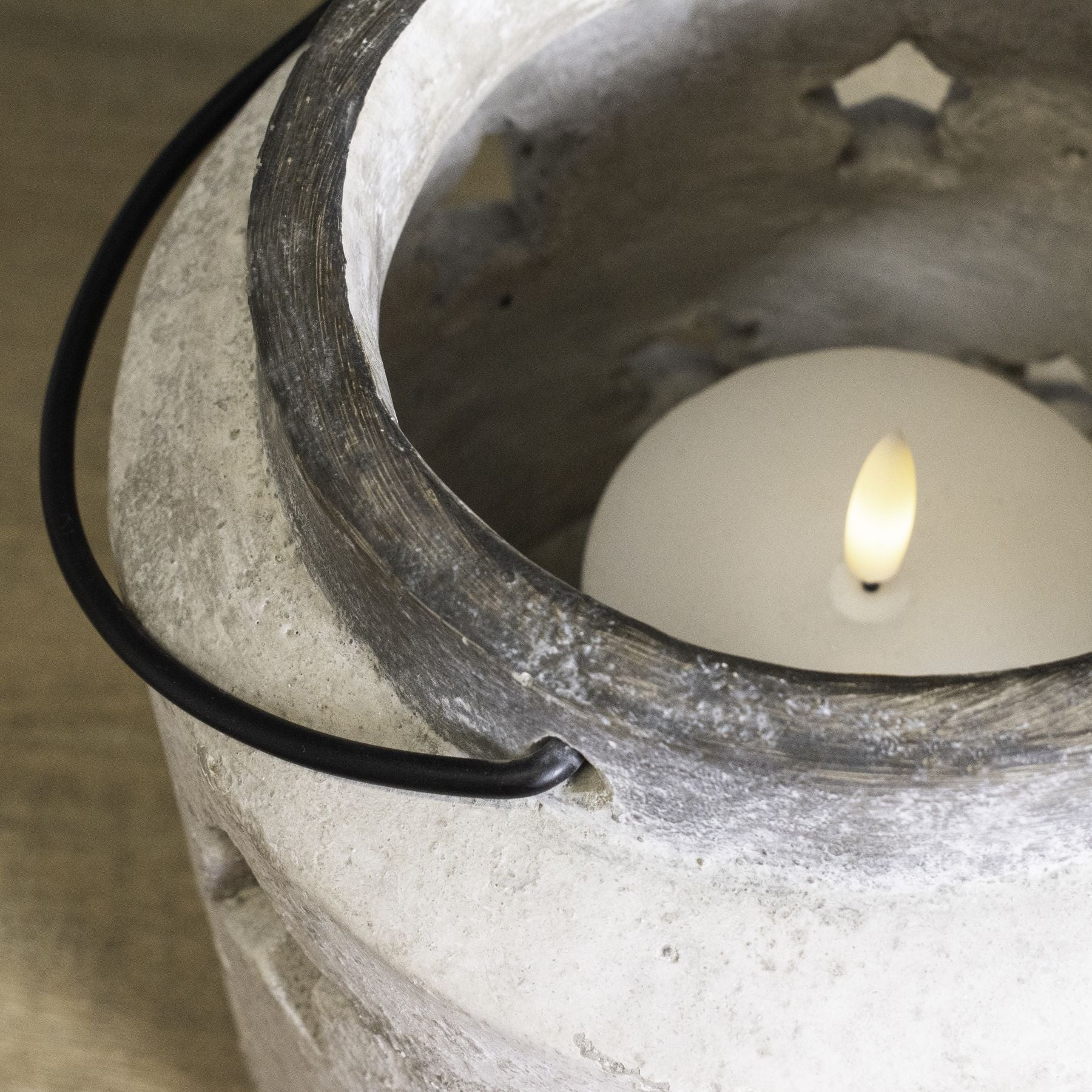 Bloomville Large Stone Star Lantern 23 cm