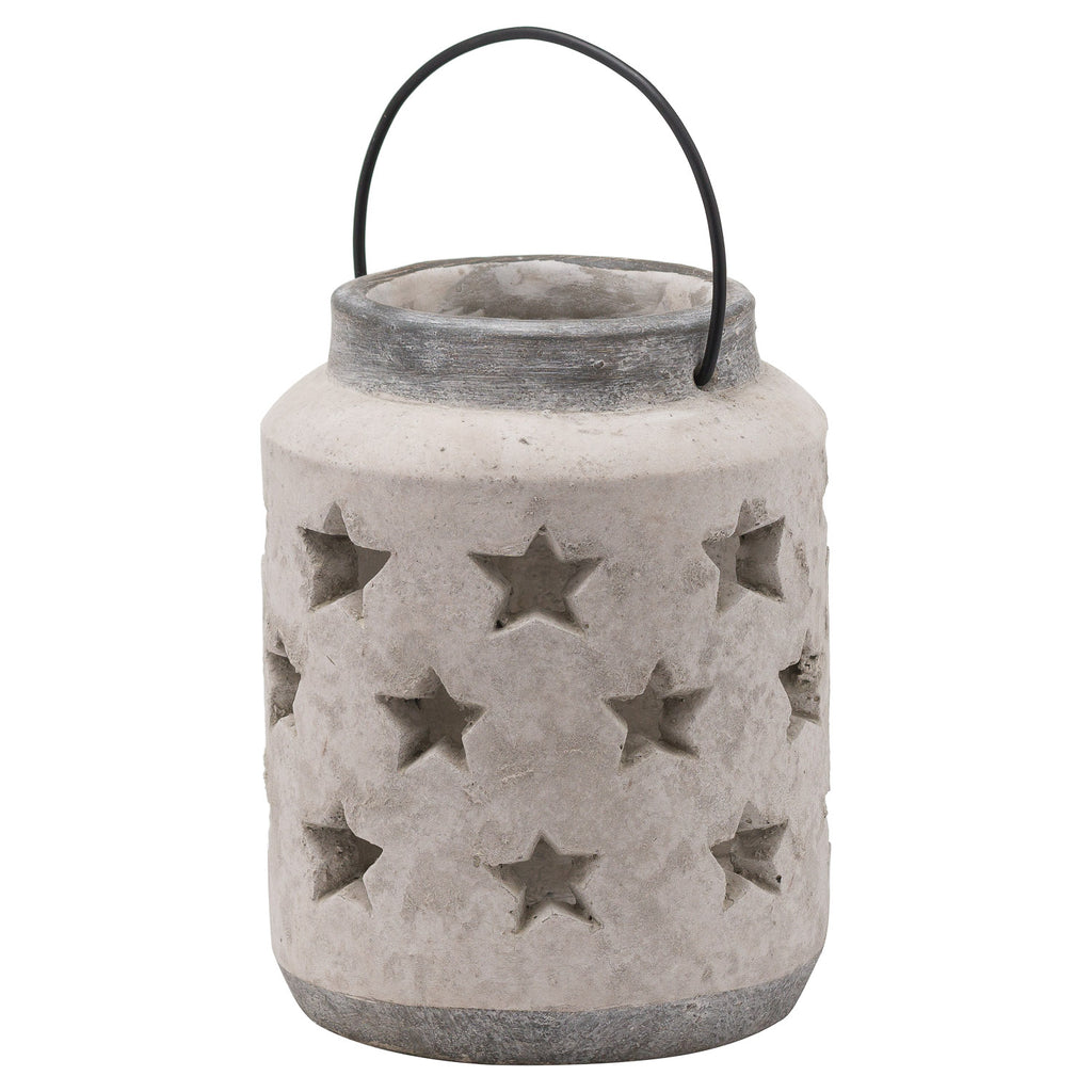 Bloomville Large Stone Star Lantern 23 cm