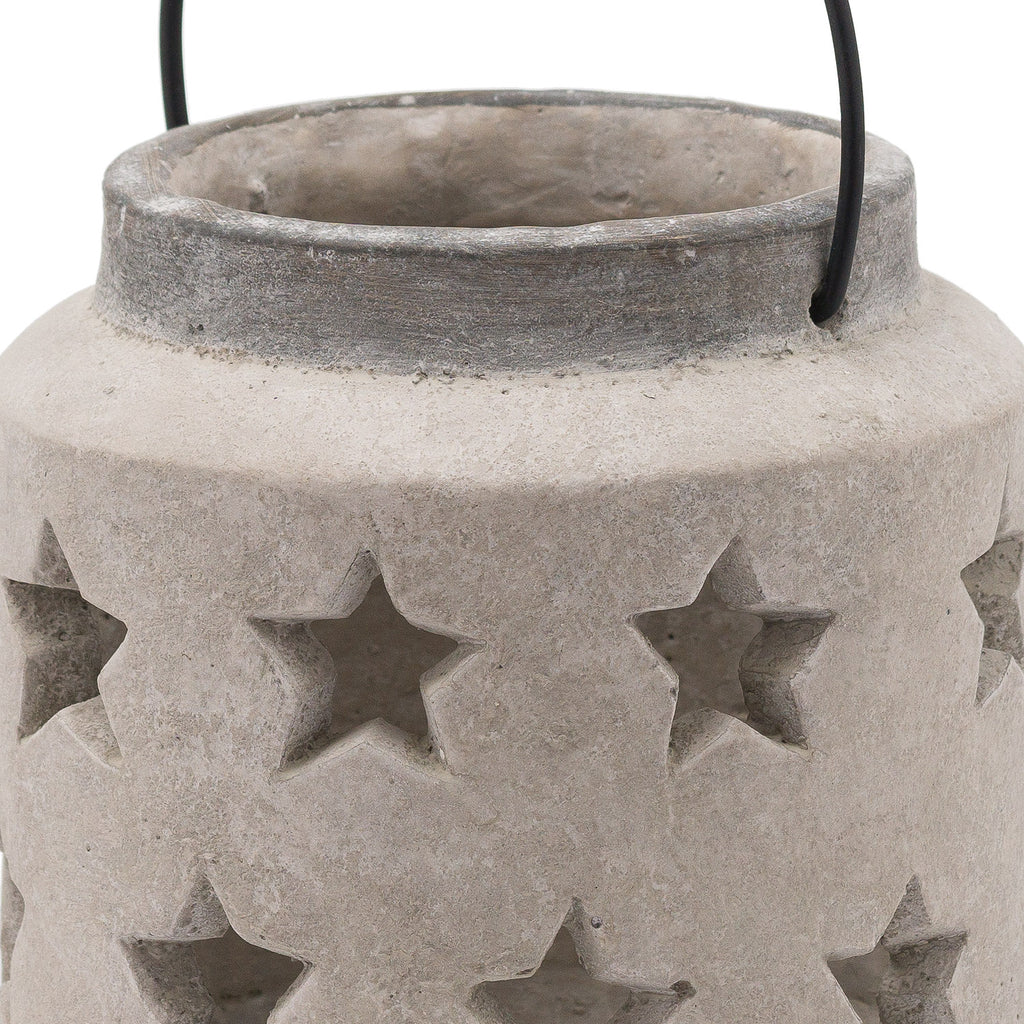 Bloomville Stone Star Lantern 19 cm