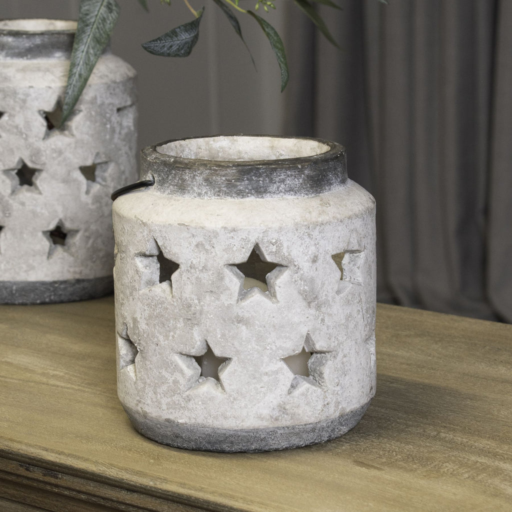 Bloomville Stone Star Lantern 19 cm