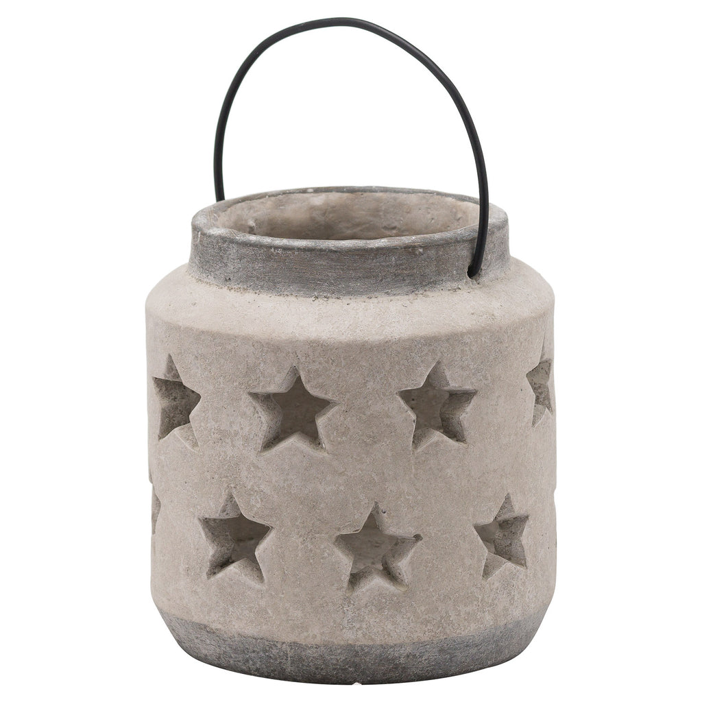 Bloomville Stone Star Lantern 19 cm
