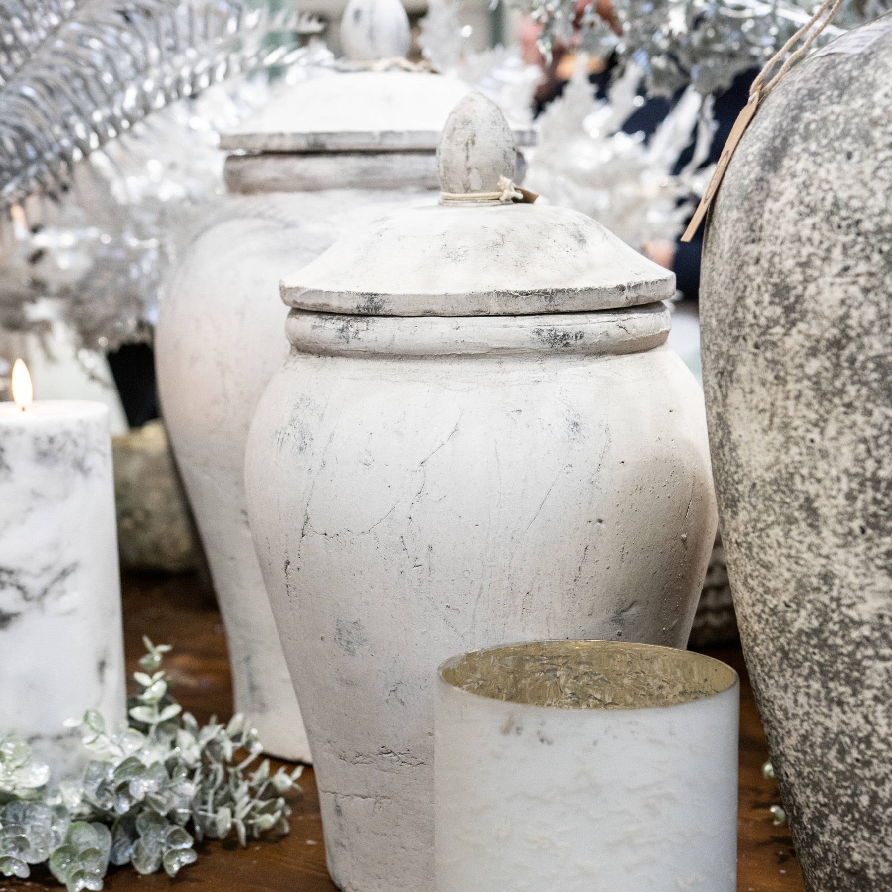 Bloomville Large Stone Ginger Jar 49 cm