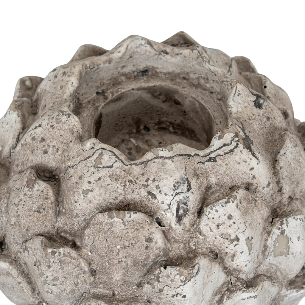 Stone Effect Acorn Tea Light Holder 14 cm