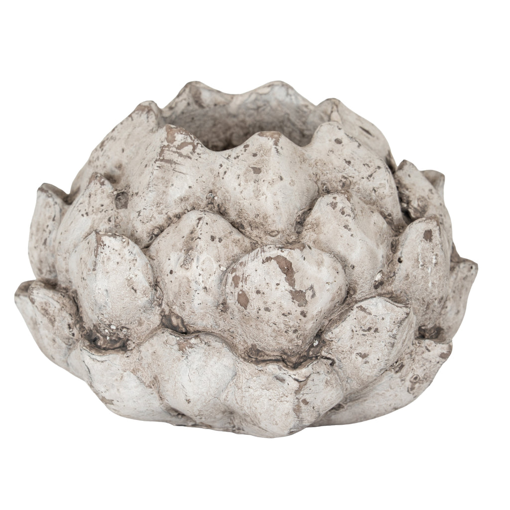 Large Stone Effect Acorn Tea Light Holder 18 cm
