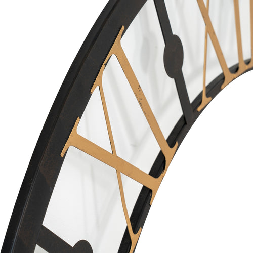 Black And Gold Skeleton Clock 95 cm
