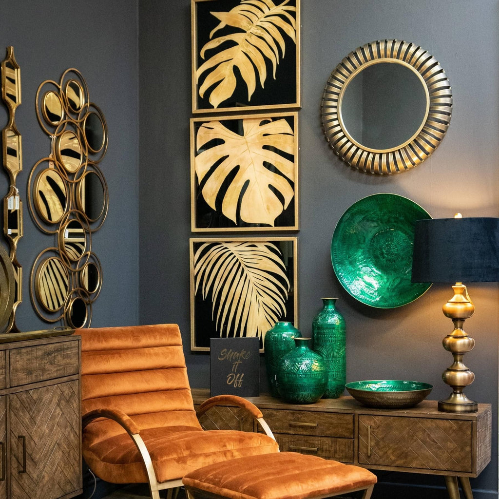 Square Decorative Hanging Collage Mirror In Gold 145 cm