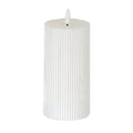 Luxe Collection Natural Glow 3X6 Textured Ribbed Led Candle 15 cm