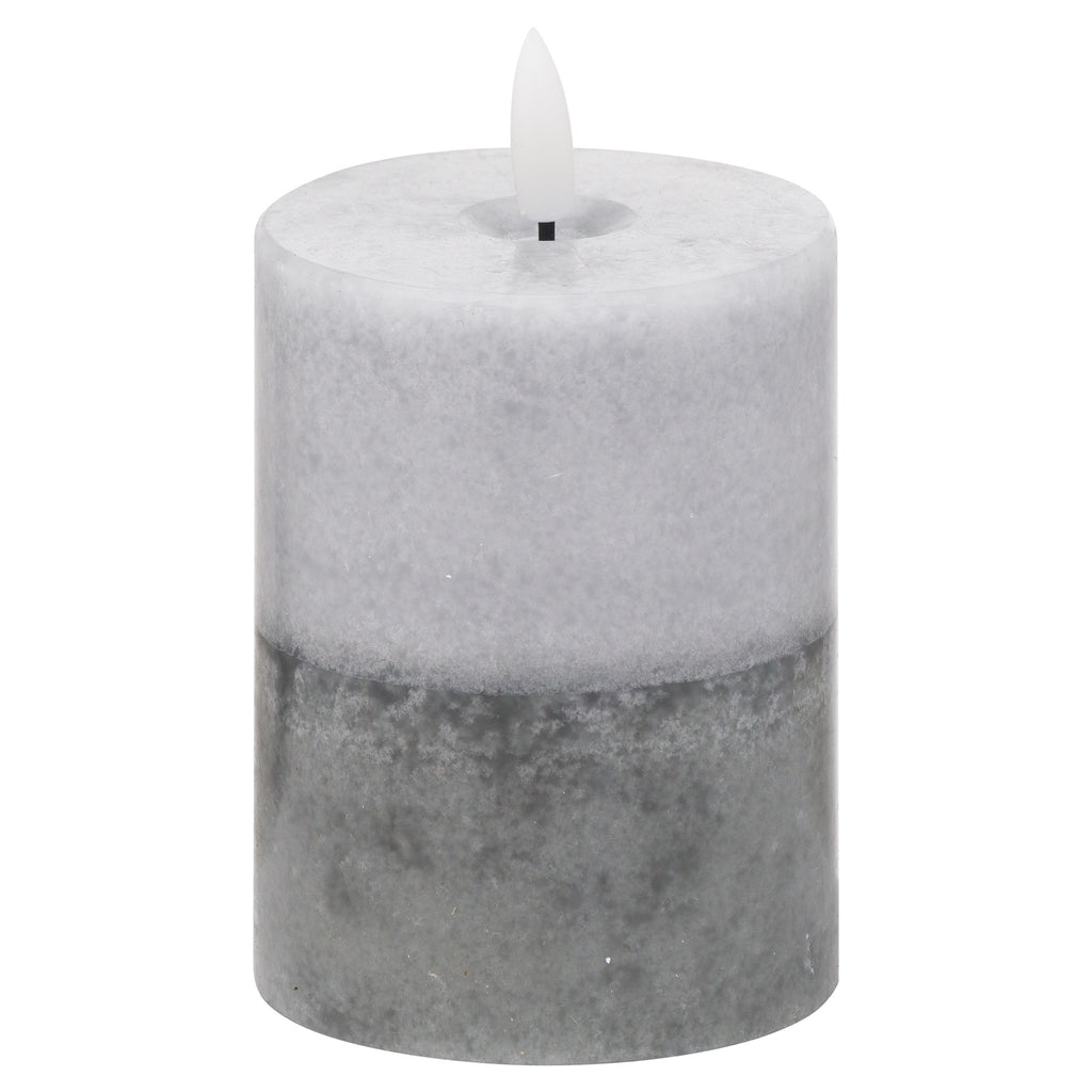 Luxe Collection Natural Glow 3X4 Stone Led Wax Candle 10 cm