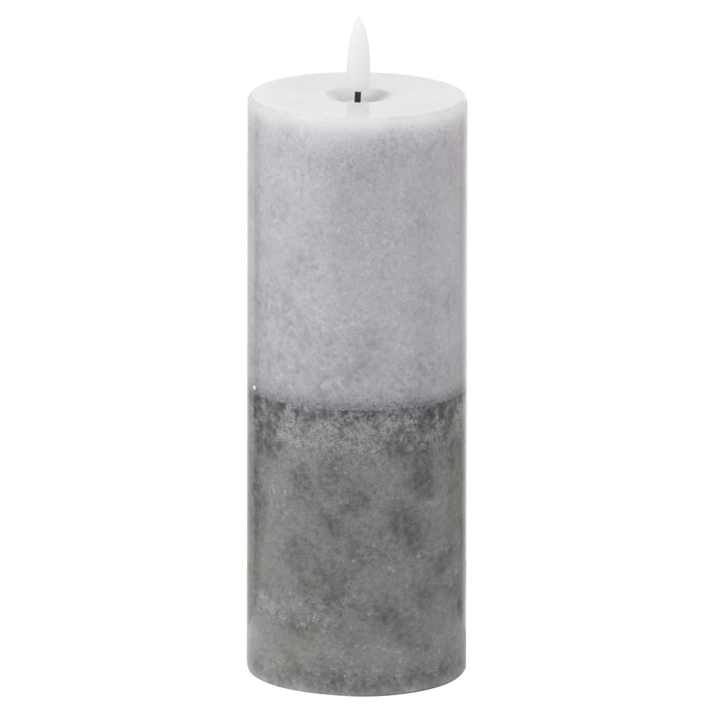Luxe Natural Glow 3X8 Stone Led Wax Candle 20 cm
