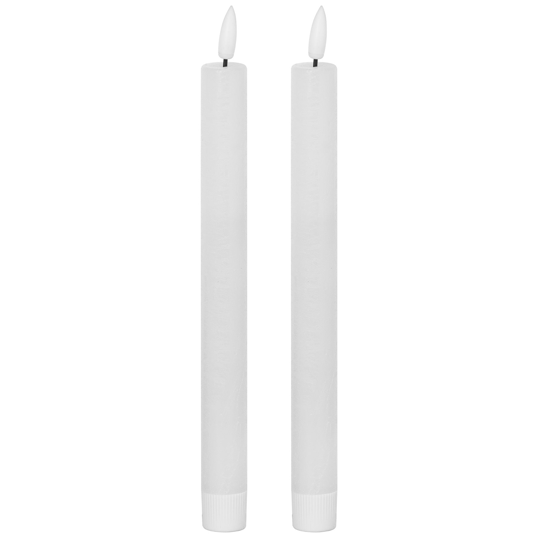 Luxe Collection Natural Glow S/ 2 White Led Dinner Candles 25 cm