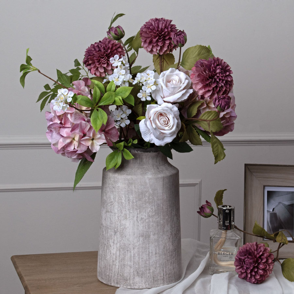 Shabby Pink Single Hydrangea 50 cm