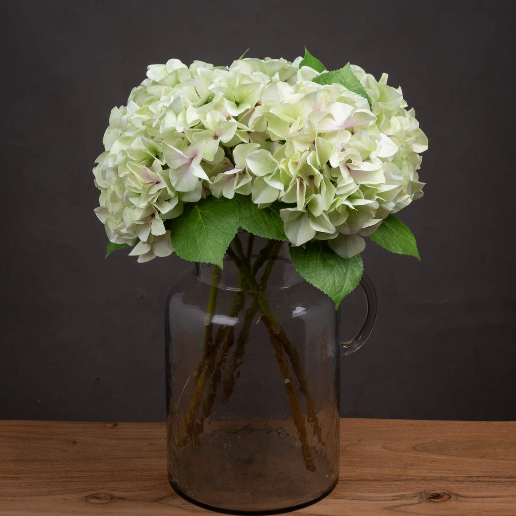 Shabby Green Single Hydrangea 50 cm