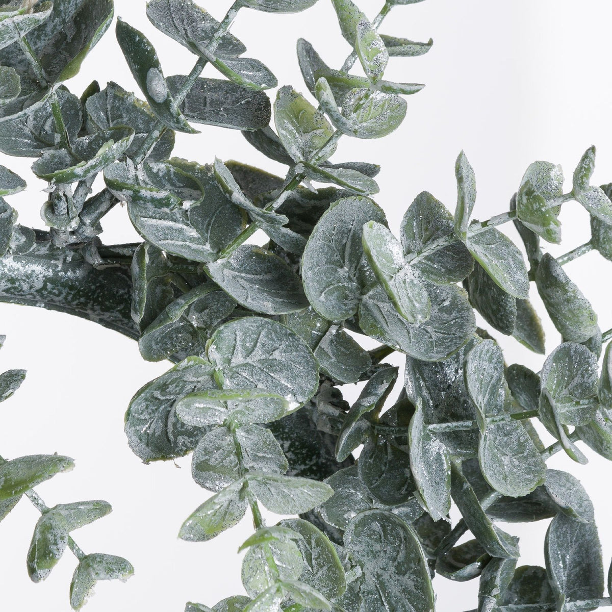 Large Frosted Eucalyptus Candle Wreath 33 cm