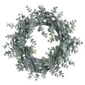 Large Frosted Eucalyptus Candle Wreath 33 cm