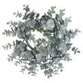 Medium Frosted Eucalyptus Candle Wreath 28 cm