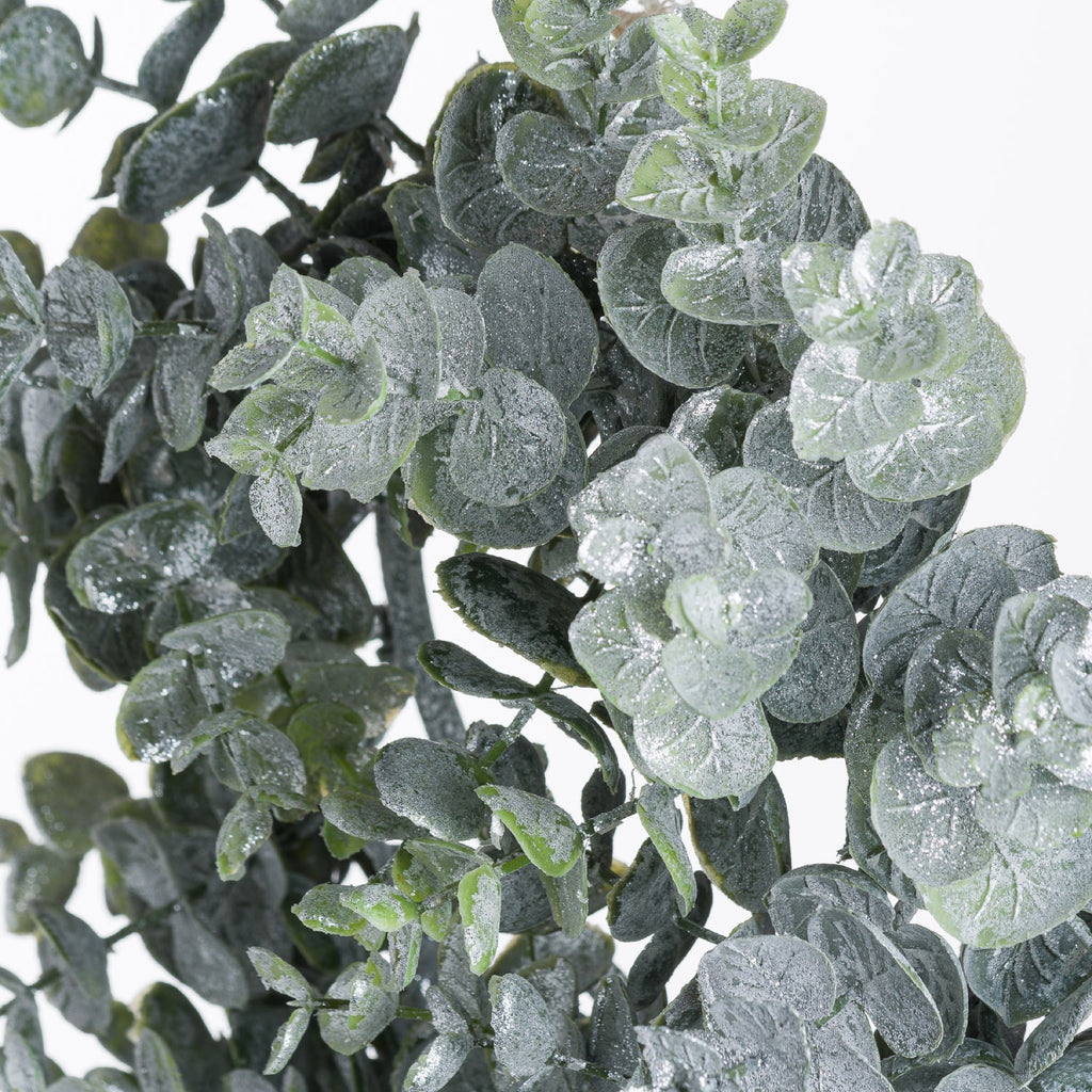 Small Frosted Eucalyptus Candle Wreath 25 cm