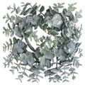 Small Frosted Eucalyptus Candle Wreath 25 cm
