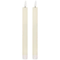 Luxe Collection Natural Glow S/ 2 Ivory Led Dinner Candles 25 cm