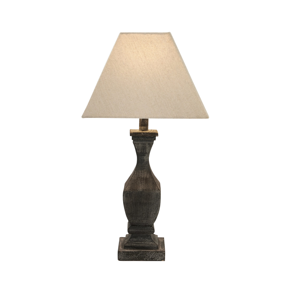 Incia Fluted Wooden Table Lamp 53 cm