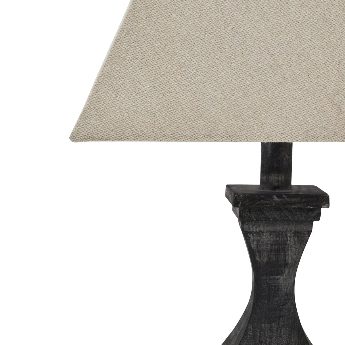 Incia Fluted Wooden Table Lamp 53 cm