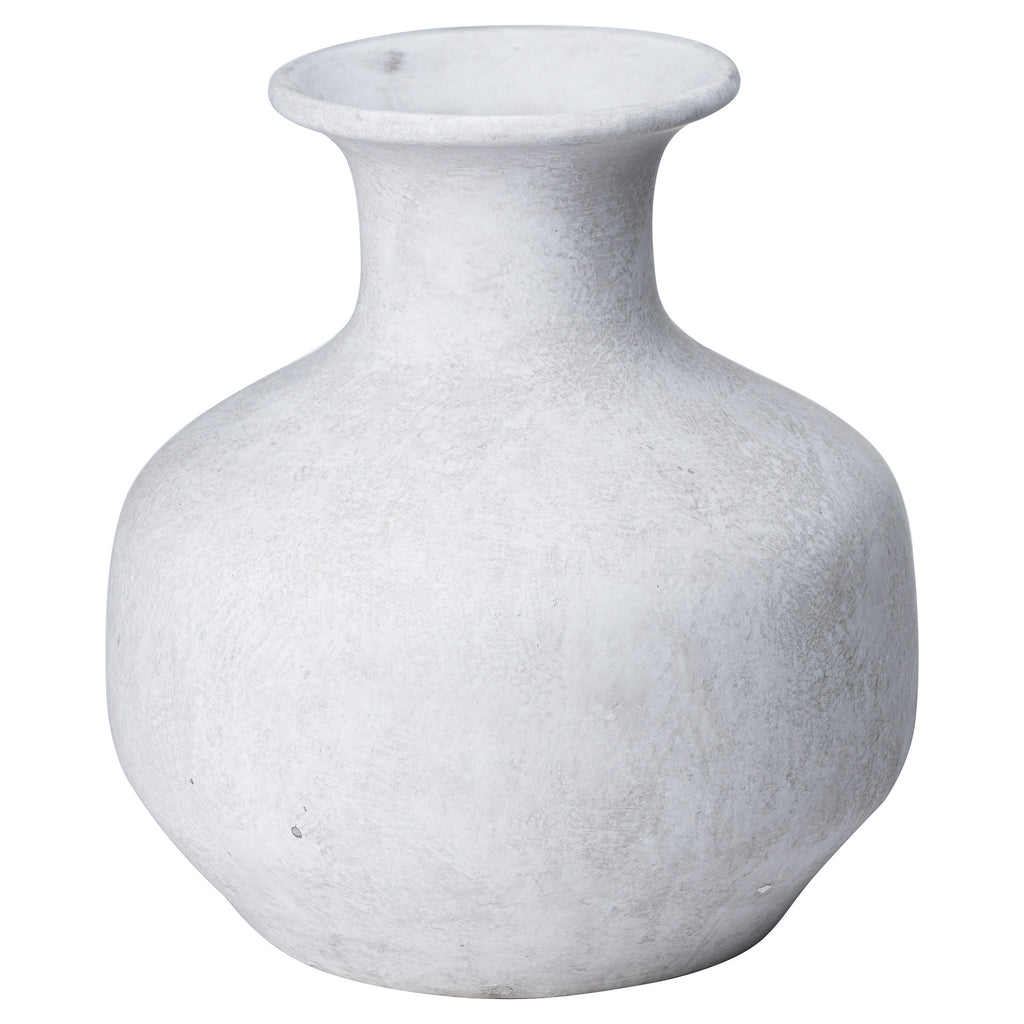 Darcy Squat Stone Vase 26 cm