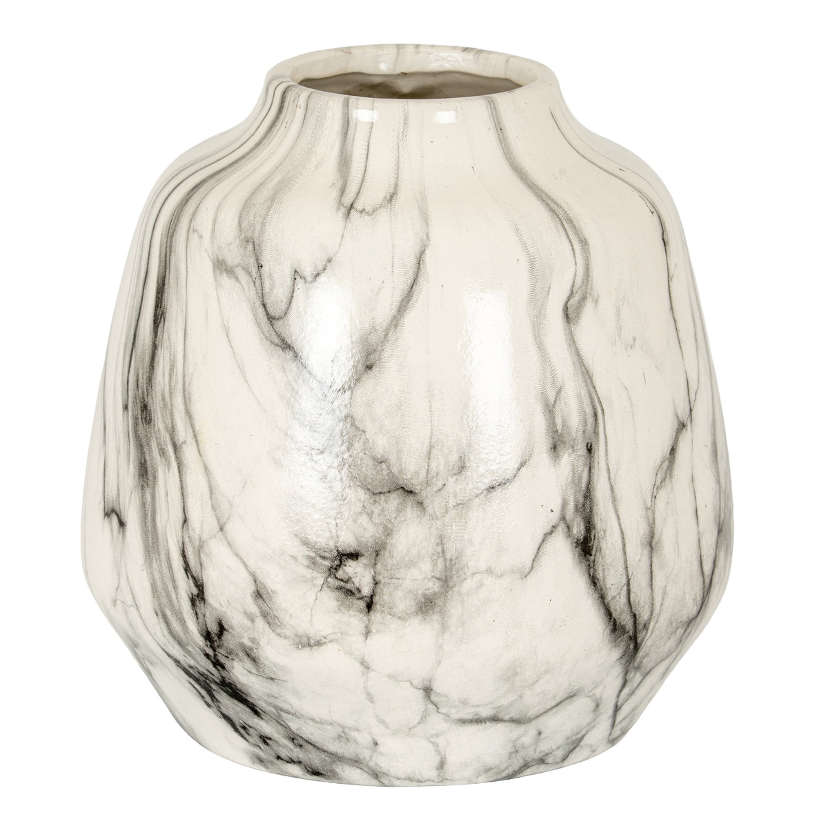 Marble Effect Olpe Vase 20 cm