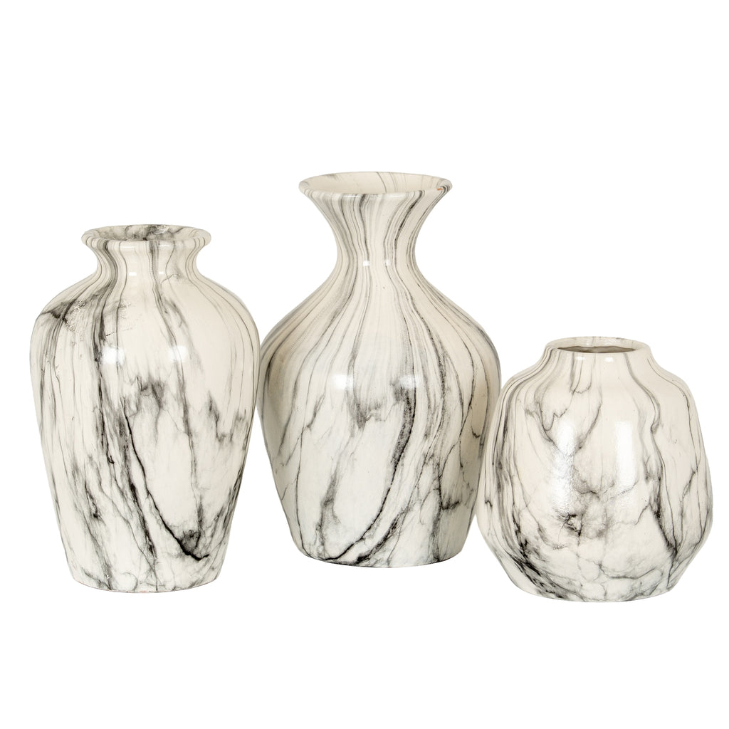 Marble Effect Planter/Vase 26 cm
