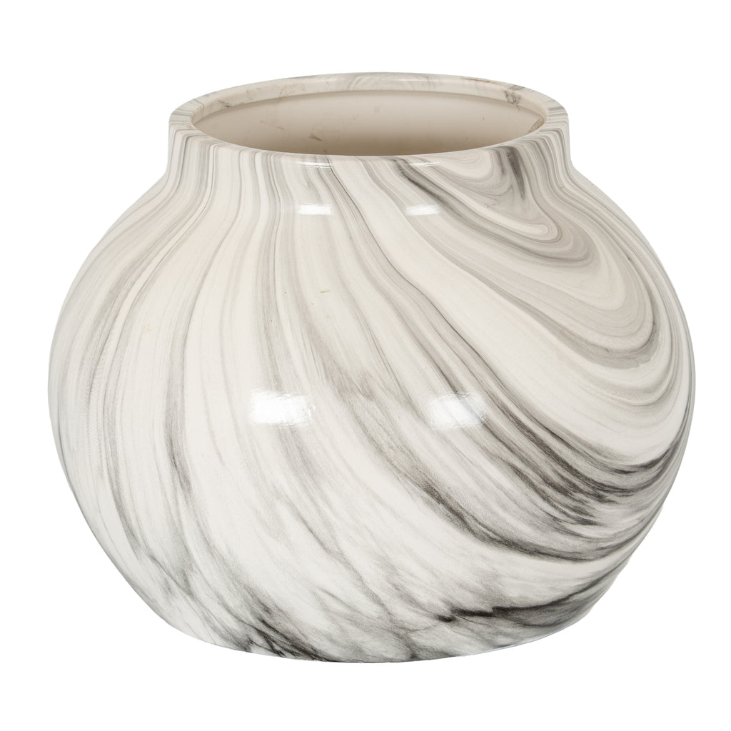Marble Effect Planter/Vase 26 cm