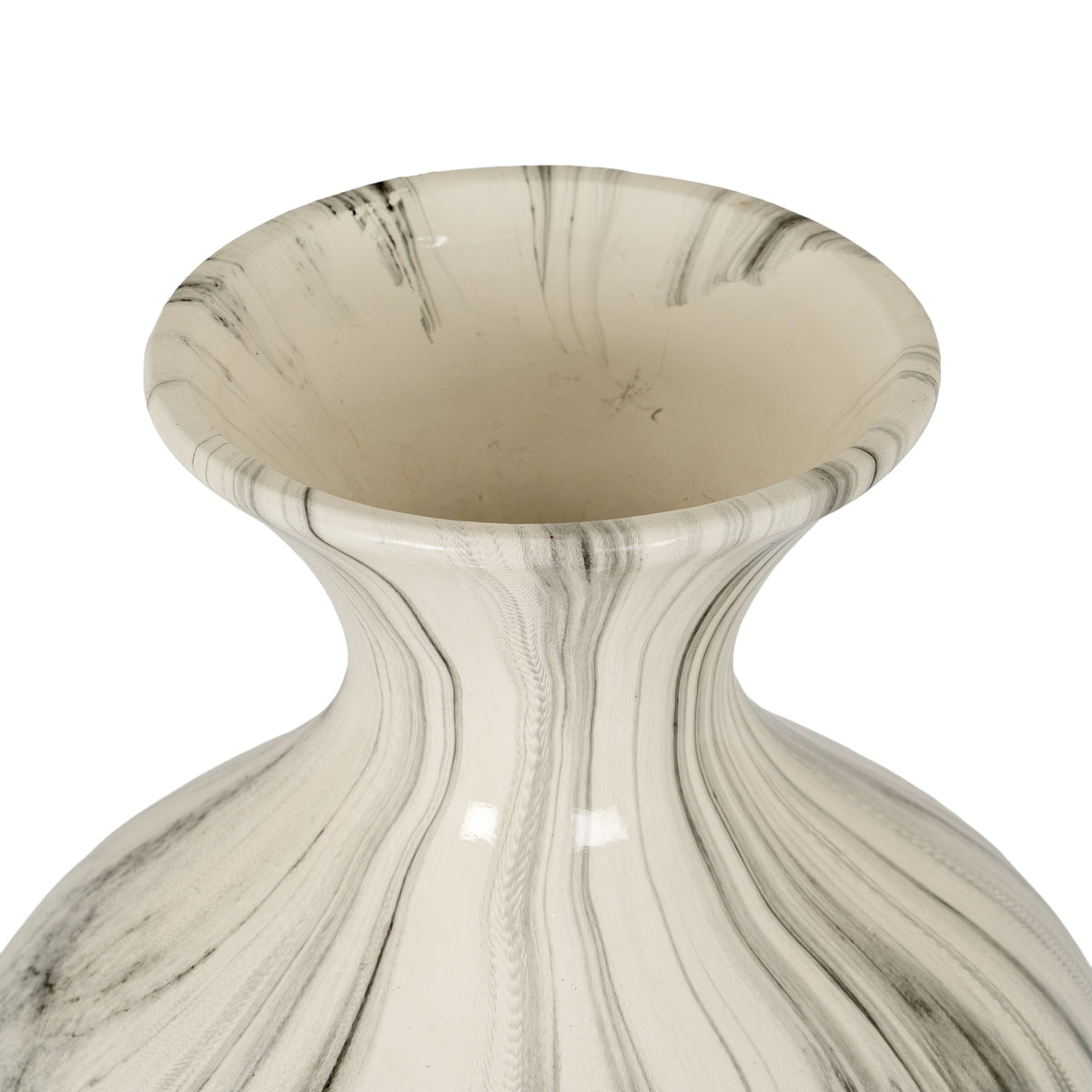 Marble Effect Ellipse Large Vase 36 cm