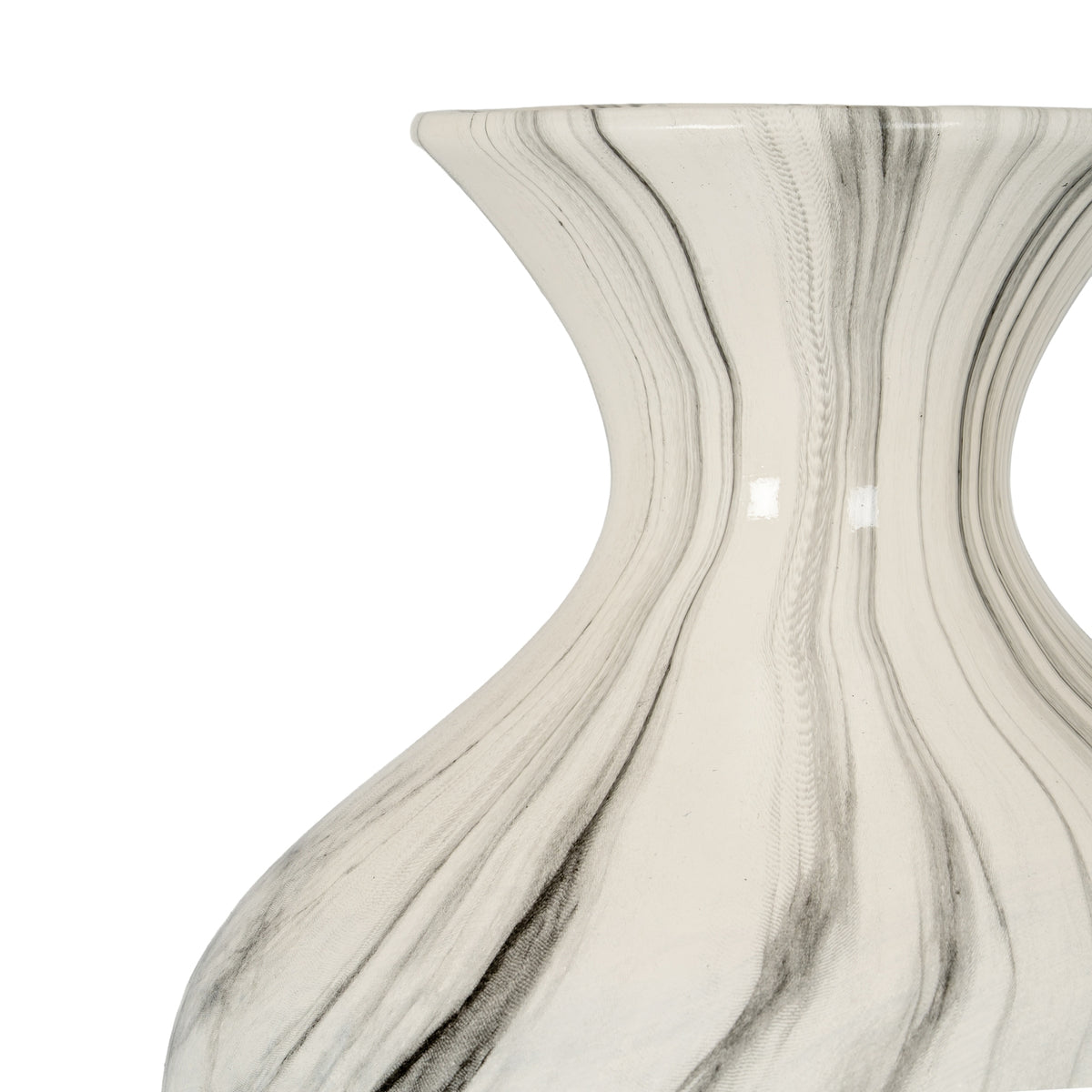 Marble Effect Ellipse Large Vase 36 cm