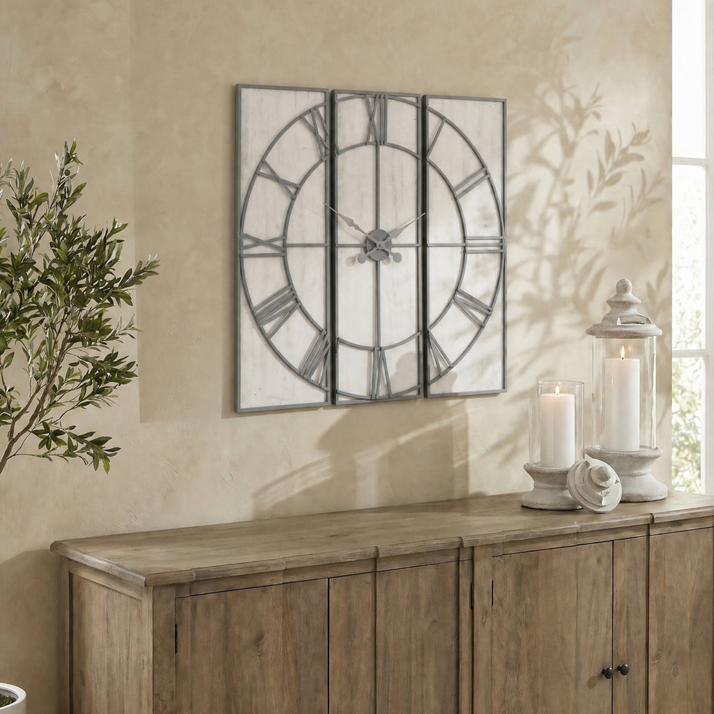 Roza Panelled Wall Clock 112 cm