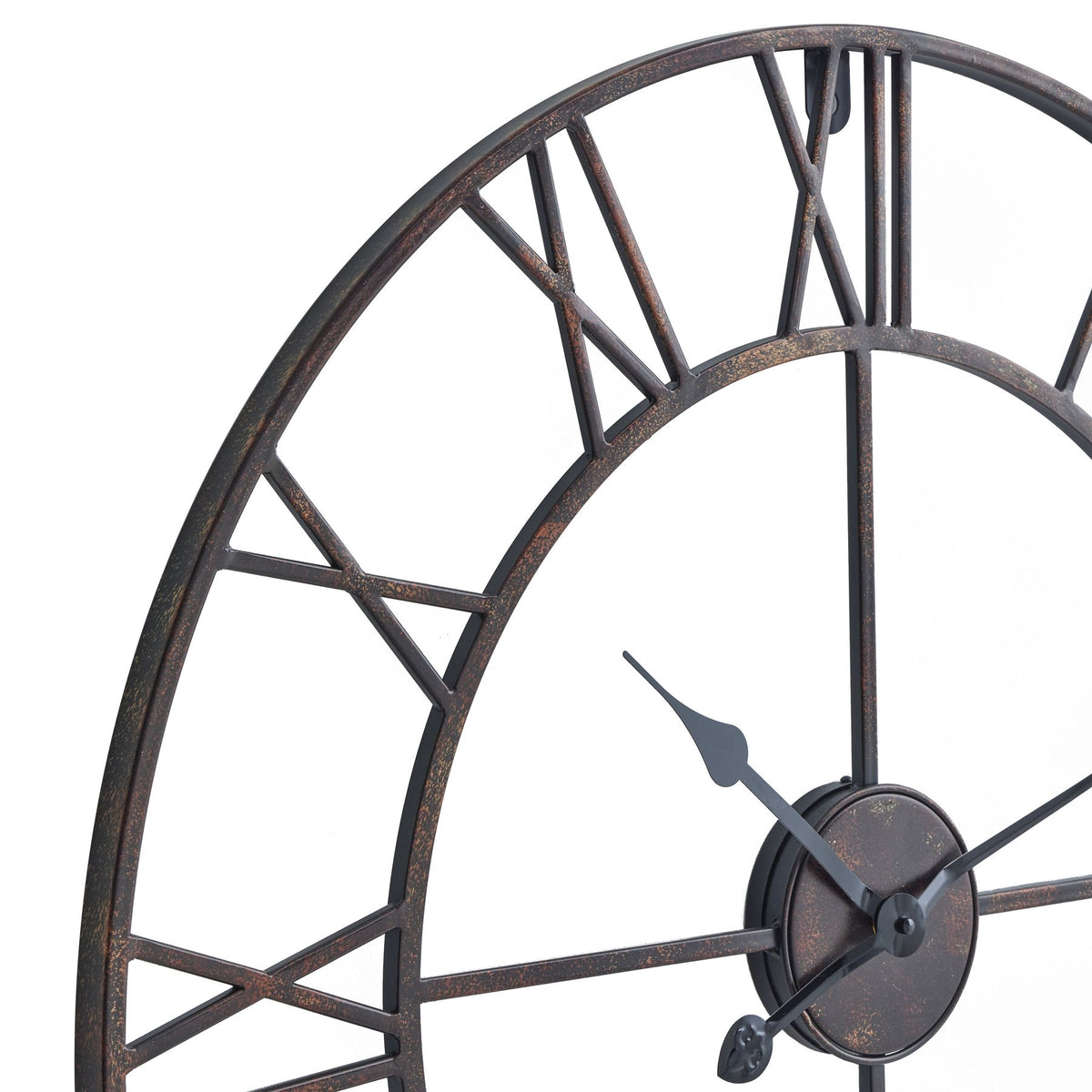 Bronze Skeleton Wall Clock 70 cm