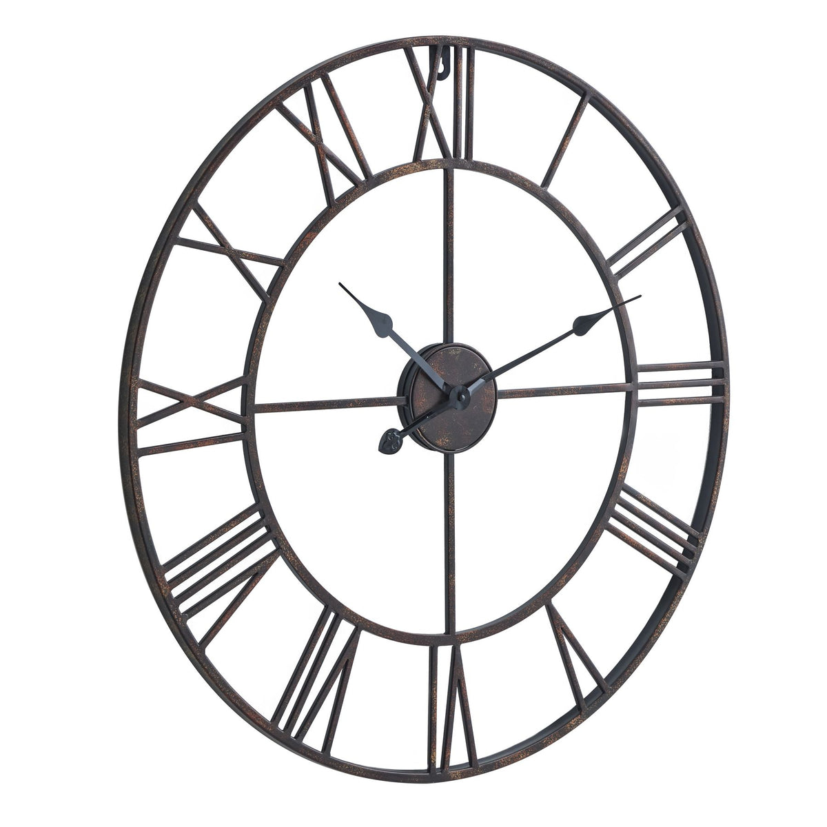 Bronze Skeleton Wall Clock 70 cm