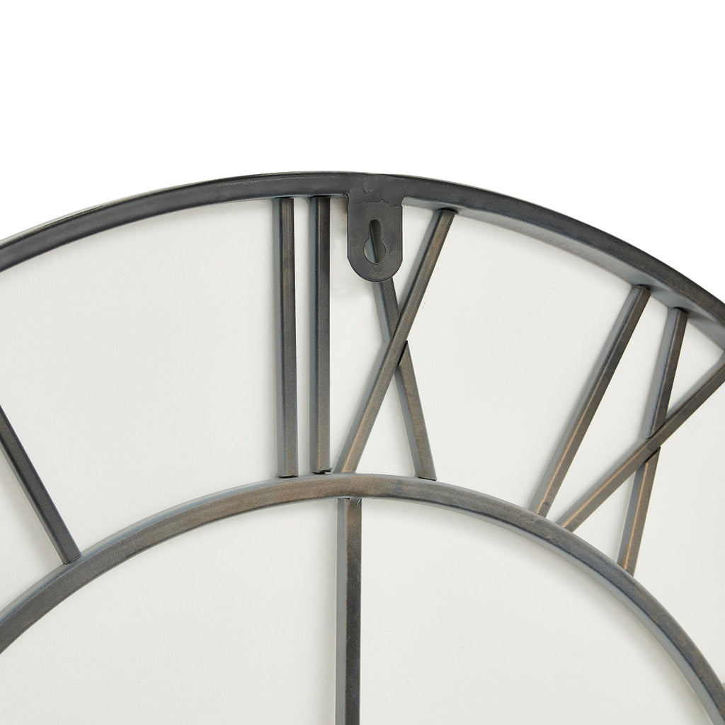 Grey Skeleton Wall Clock 70 cm