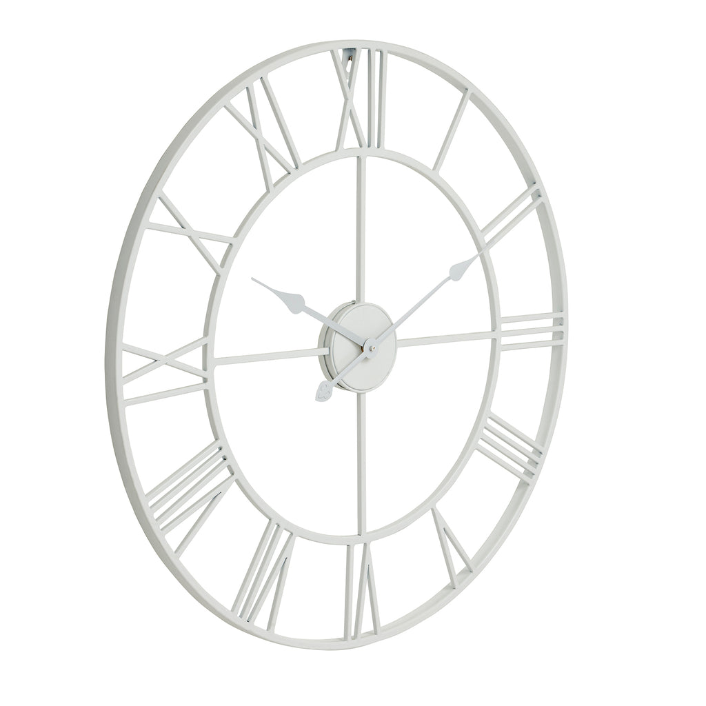 White Skeleton Wall Clock 70 cm