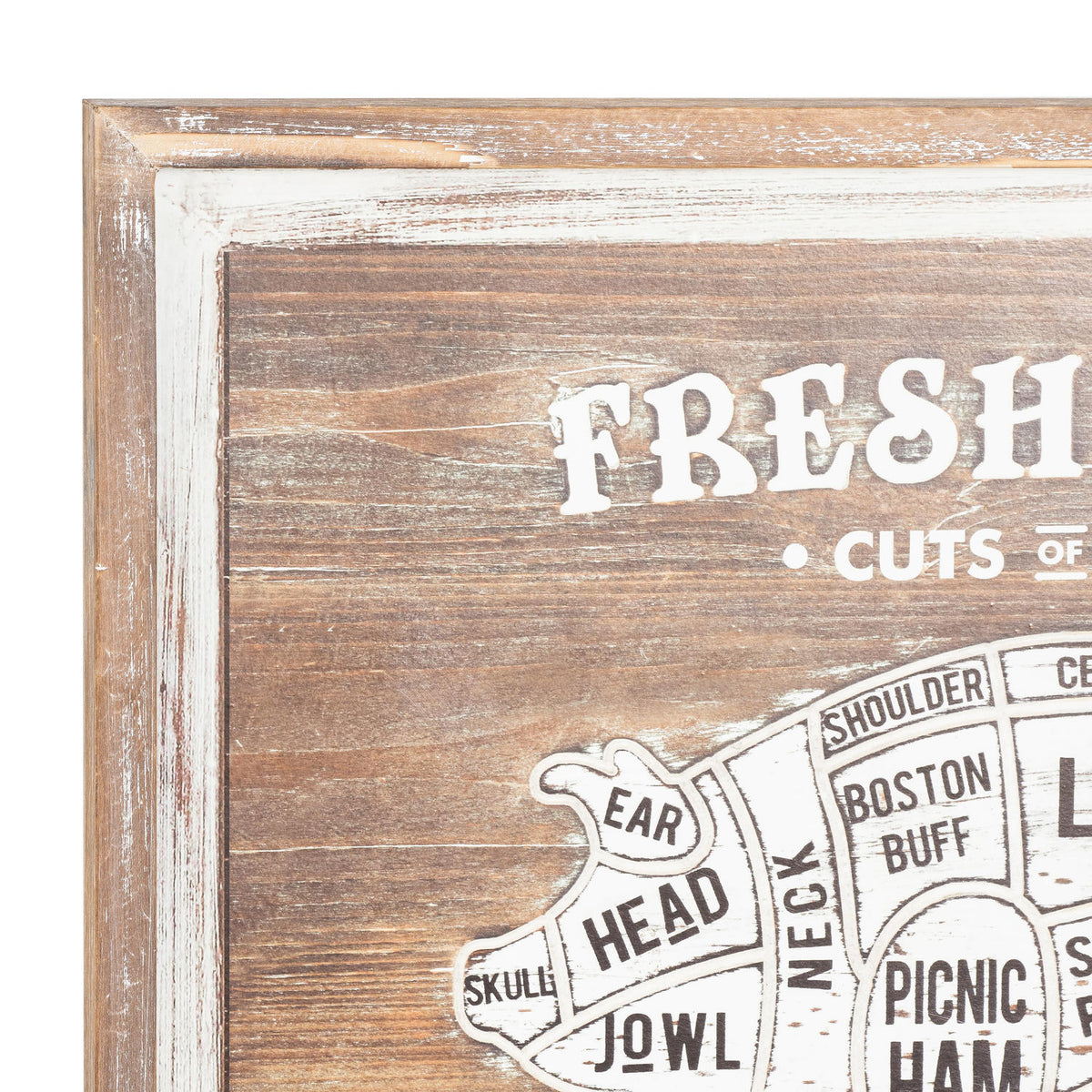 Butchers Cuts Pork Wall Plaque 58 cm
