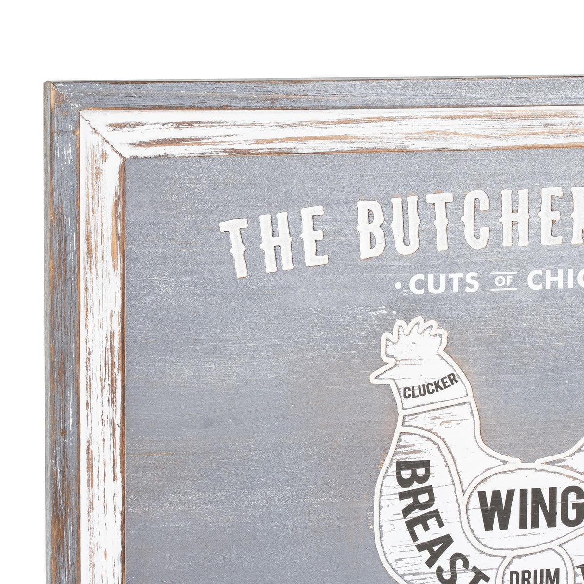 Butchers Cuts Chicken Wall Plaque 58 cm