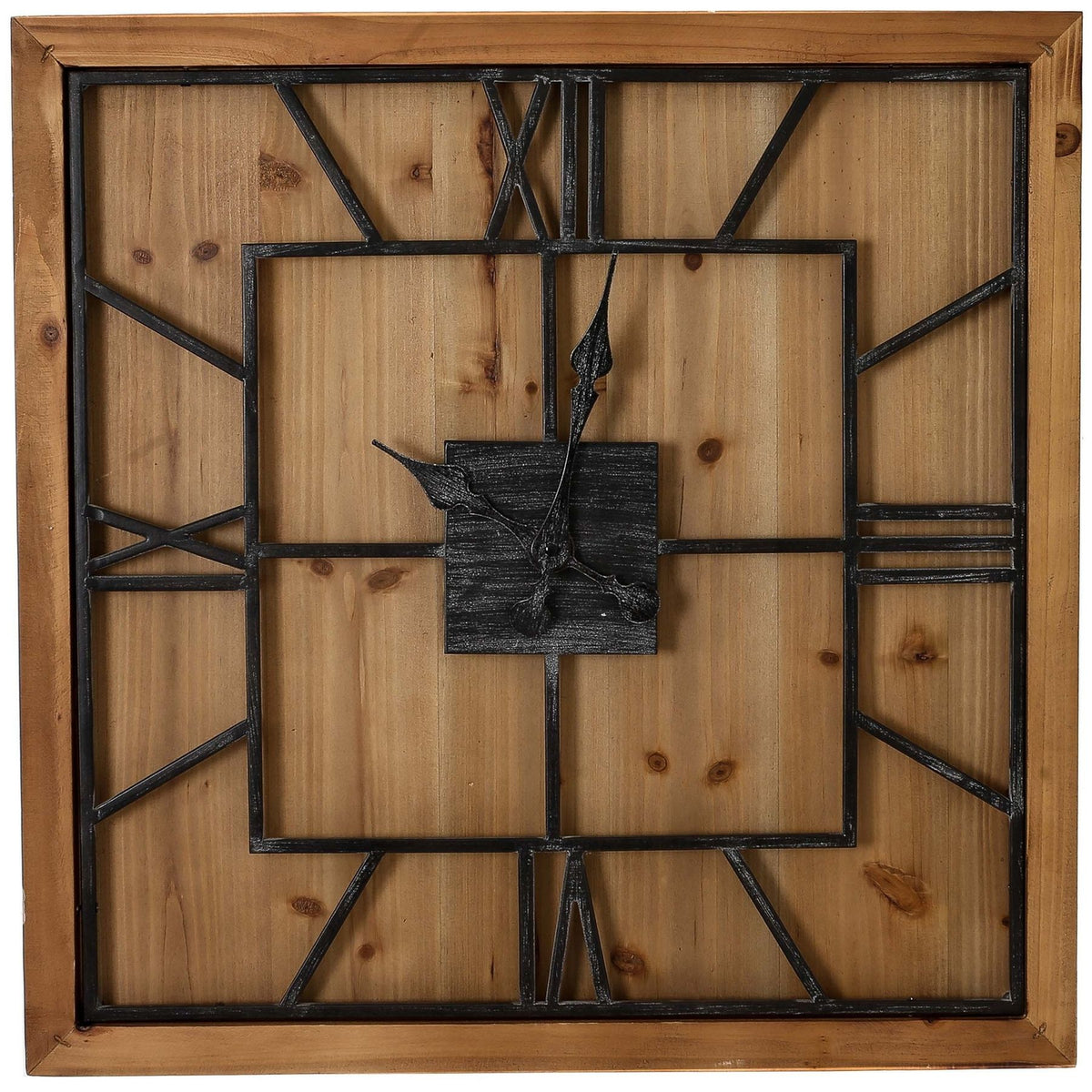 Williston Square Large Wooden Wall Clock 90 cm
