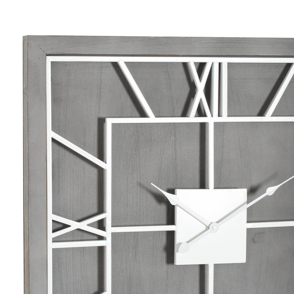 Williston Grey Square Wall Clock 60 cm