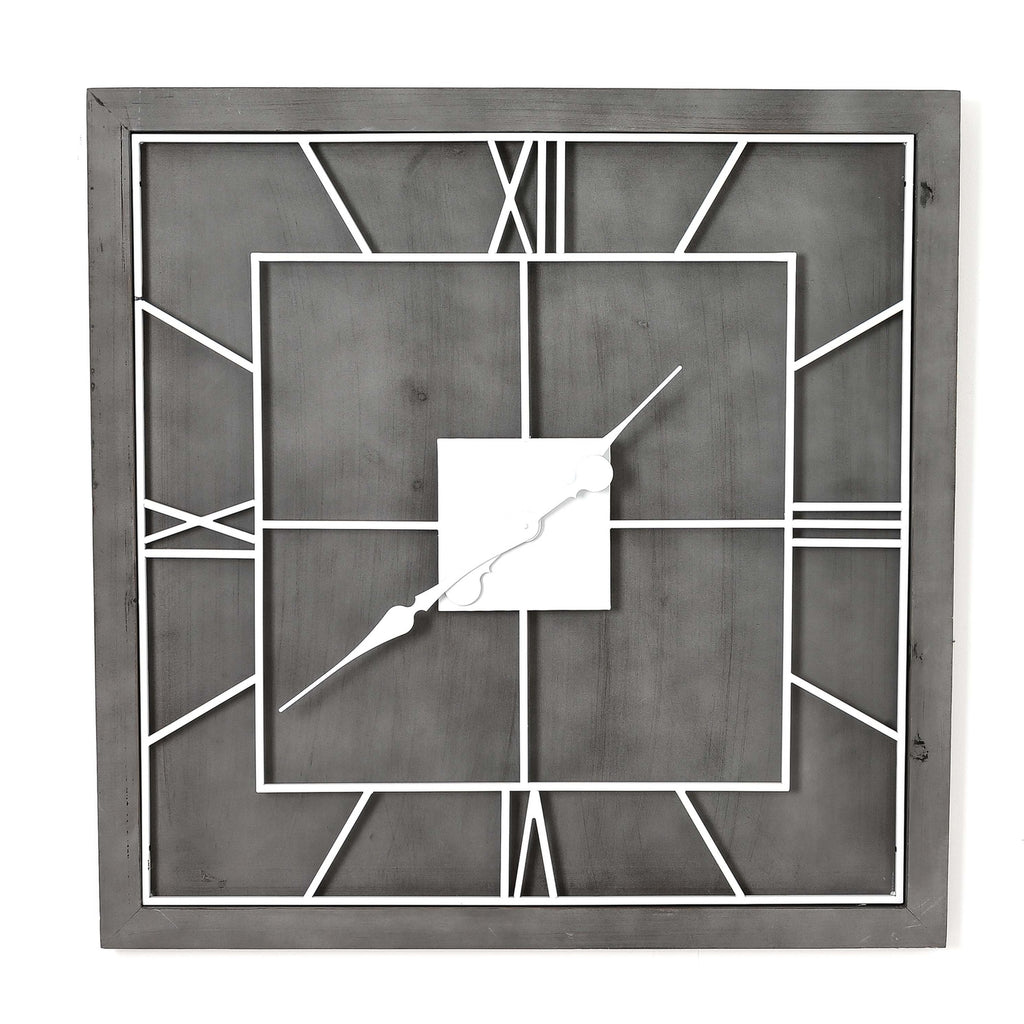Williston Grey Square Wall Clock 60 cm
