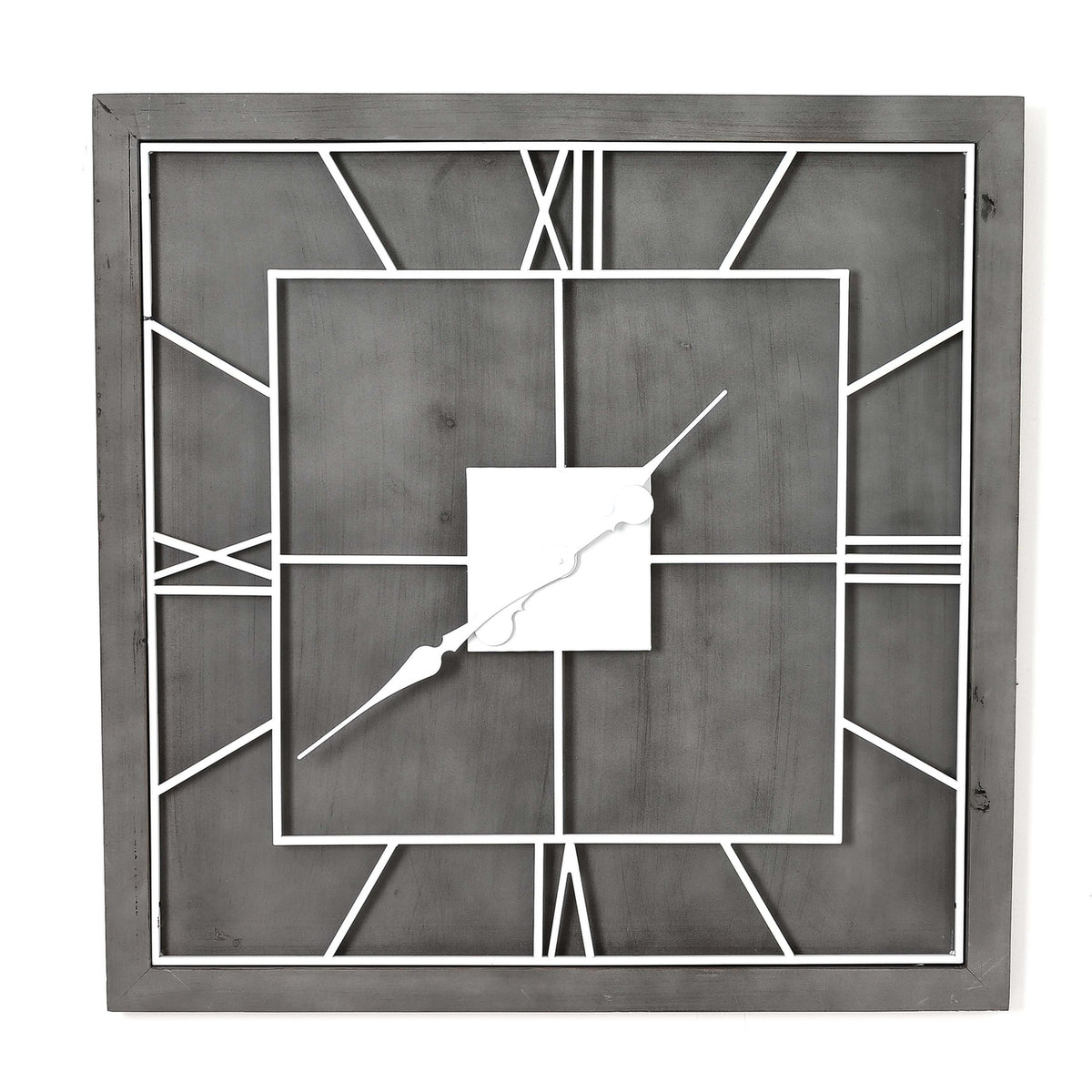 Williston Grey Square Wall Clock 60 cm