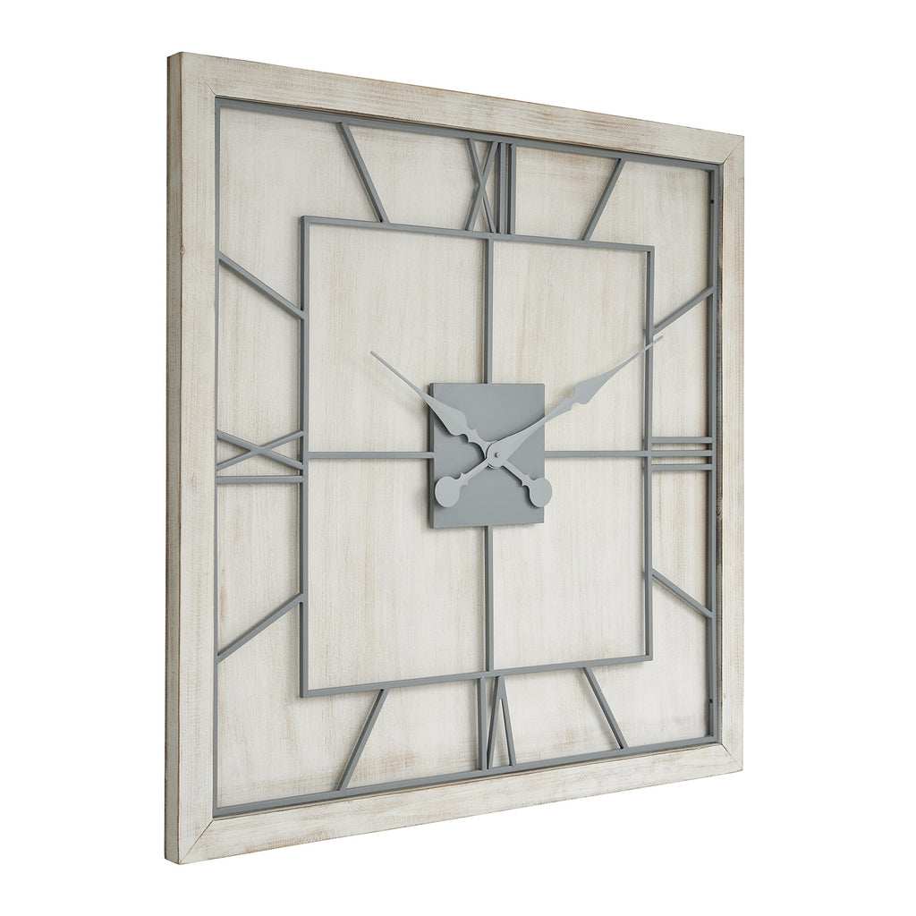 Williston White Square Large Wall Clock 90 cm