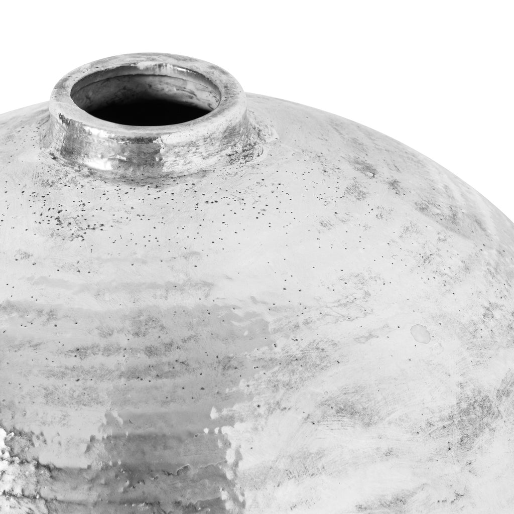 Large Hammered Silver Astral Vase 57 cm