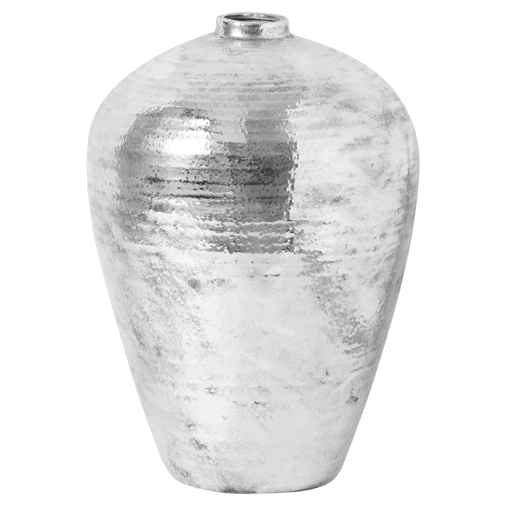 Large Hammered Silver Astral Vase 57 cm