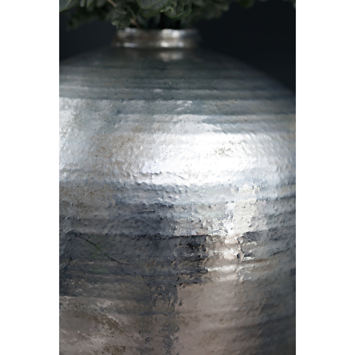 Hammered Silver Astral Vase 39 cm