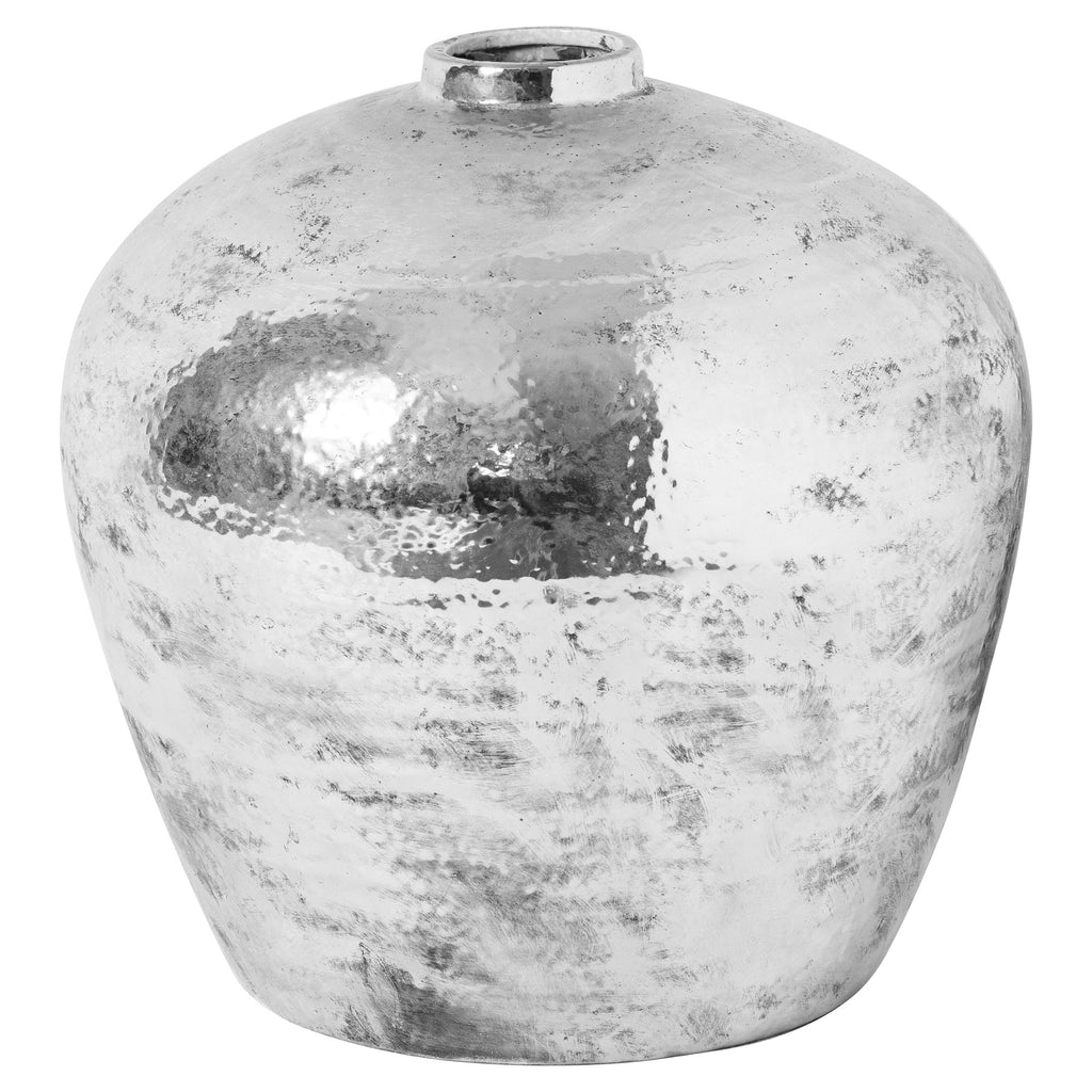 Hammered Silver Astral Vase 39 cm