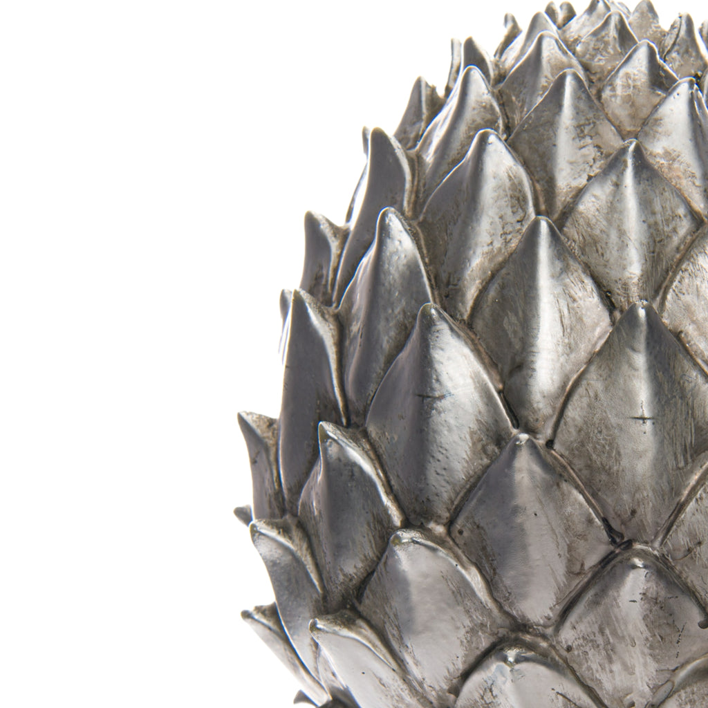 Large Silver Pinecone Finial 30 cm